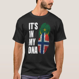 Norska och mauretanska blandningen av DNA-Flagga P T Shirt