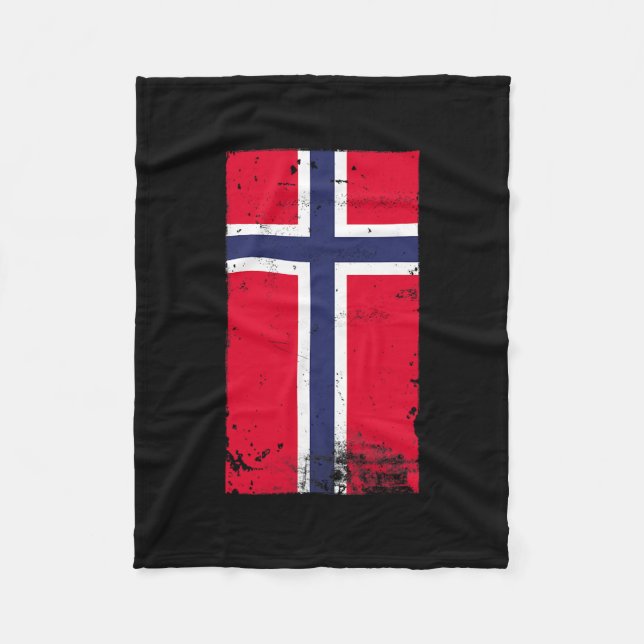 Norska Pride Resa Semester Norge Flagga  Fleecefilt (Framsidan)