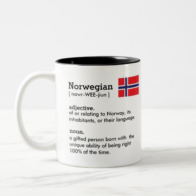 Norska roligten mugg (Vänster)