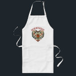 Norska Rosemaling Folk Heart Långt Förkläde<br><div class="desc">Den här plattan har en norsk Rosemaling stil Folk Art Heart-design. Ovanför hjärtat står norska i böjd röd brev. Färg omfattar röd,  blå,  grönt och gyllene gult.</div>
