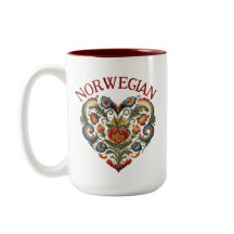 Norska Rosemaling Folk Heart