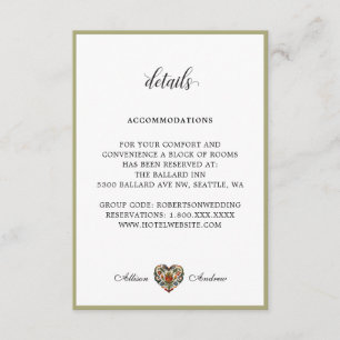 Norska Rosemaling Heart   Specialbilaga Tilläggskort