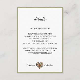 Norska Rosemaling Heart | Specialbilaga Tilläggskort