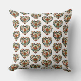 Norska Rosemaling I Heart Lefse Kudde