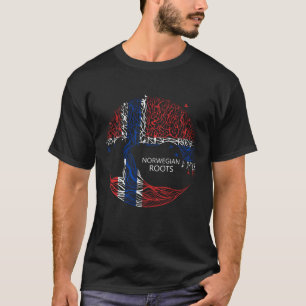 Norska rötter, Norge Flagga Gift T Shirt