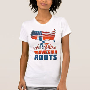 Norska rötter USA flagga kulturarv T-shirt