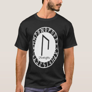 Norska Runstyrka URUZ Viking Run Symbol Keltisk T Shirt