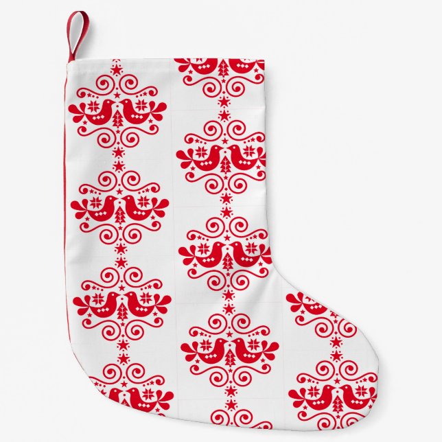 Norska skandinaviska Juldekorationer Liten Julstrumpa (Framsidan)