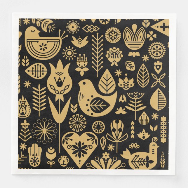 Norska skandinaviska Juldekorationer Pappersservett (Framsida)