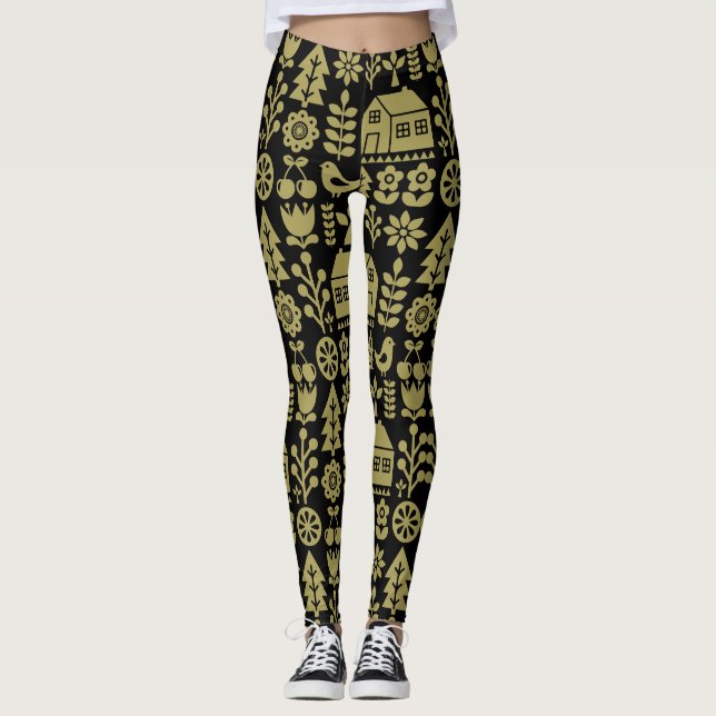 Norska skandinaviska julen leggings (Framsida)
