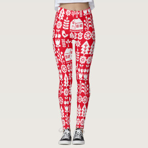 Norska skandinaviska julen leggings