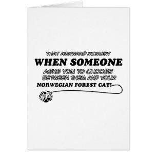 Norska skogkattdesigner hälsningskort