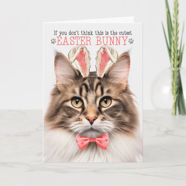 Norska skogskassettbunny Öron för Påsk Helgkort (Framsida)