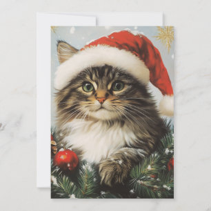 Norska Skogskatt Jul Julkort
