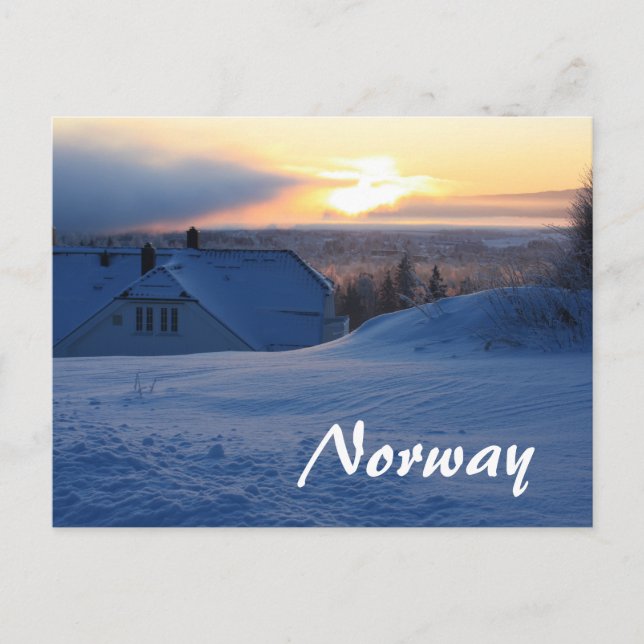 Norska Snö/Norge Vykort (Framsida)