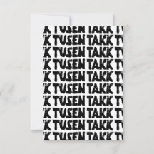 Norska "Tack" Svart och vitt Linoleumsnitt