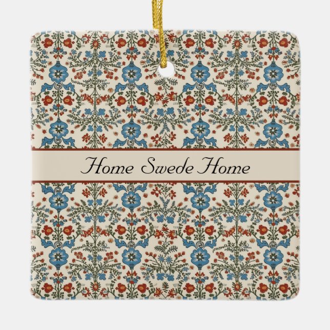 Norska trädgården, anpassningsbar julgransprydnad keramik (Framsida)