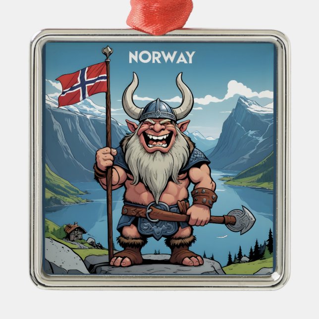 Norska Troll Julgransprydnad Metall (Framsidan)