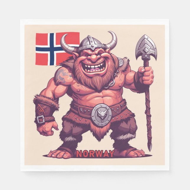 Norska Troll Pappersservett (Framsidan)