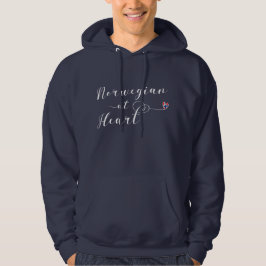 Norska vid Heart Hoodie, Norge Sweatshirt