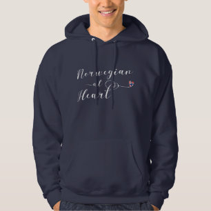 Norska vid Heart Hoodie, Norge Sweatshirt