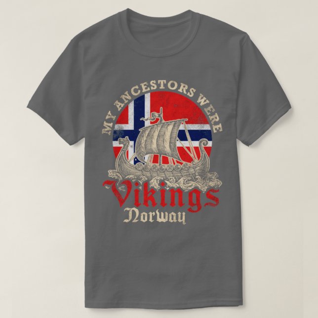 Norska Viking Ancestors T Shirt (Design framsida)