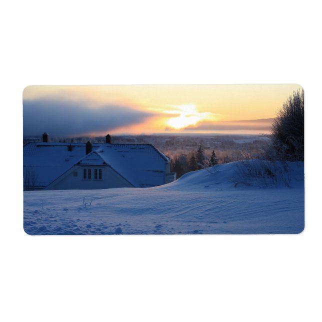Norska vinter Snö Fraktsedel (Framsidan)