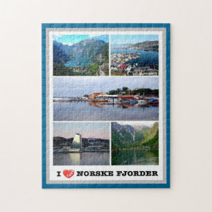 Norske Fjorder - Norge - I Kärlek - Pussel