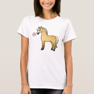 Norskt Fjordhäst Kärlek Cartoon Illustration T Shirt