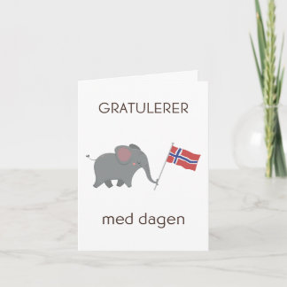 Norskt födelsedagskort - Gratulerer med dagen Kort