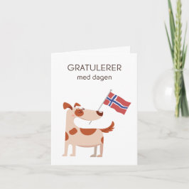 Norskt födelsedagskort - Gratulerer med dagen Kort