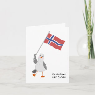 Norskt födelsedagskort - Gratulerer med dagen Kort