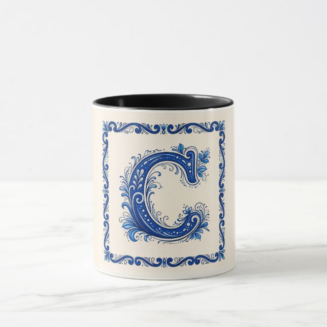 Norskt kulturarv Monogram-Blå Mugg (Center)