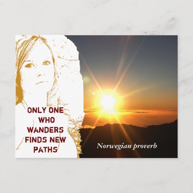 Norskt ordspråk - vykort (Framsida)