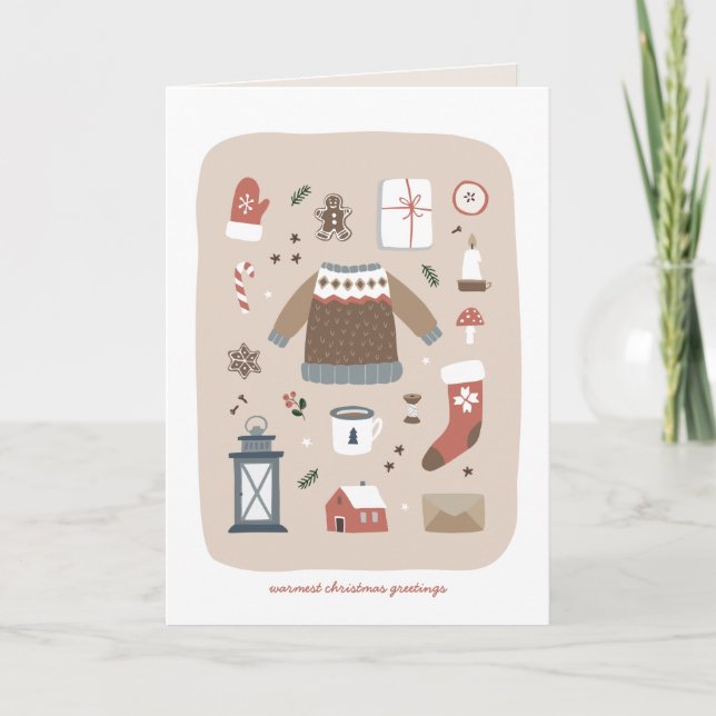 Norskt varmaste julkort - Helgdag Inbjudan (Framsida)