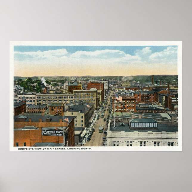 North Aerial View of Main Street Poster (Framsidan)