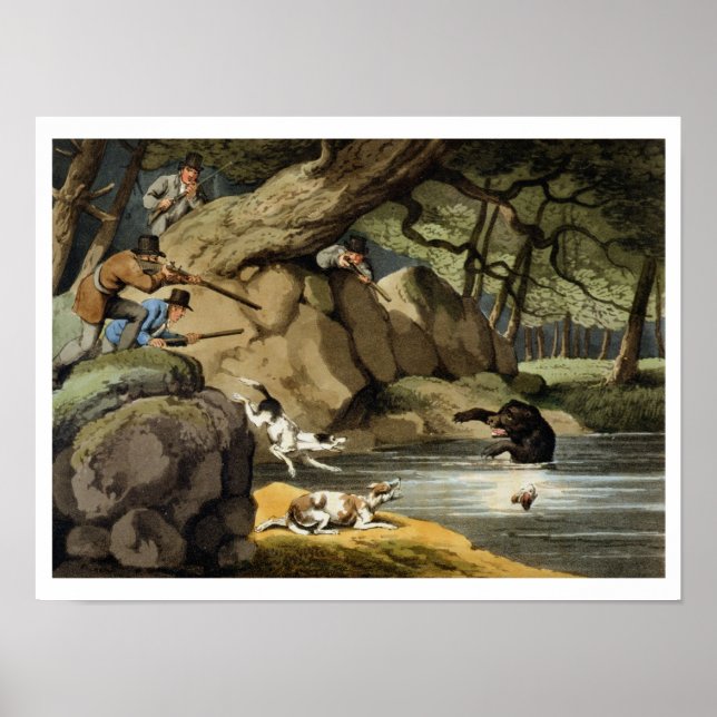 North America Bear Hunt, graverat av Matthew Dubou Poster (Framsidan)