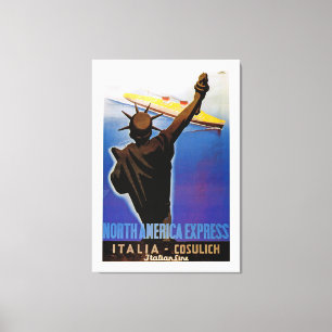 North America Express ~ Italy Line - L Canvastryck