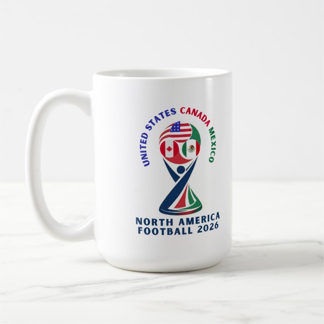 North America Football 2026 | USA Canada Mexico Kaffemugg (Vänster)