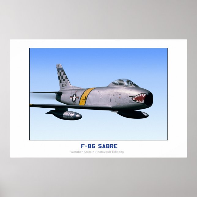 North American F-86 Saber Poster (Framsidan)