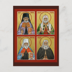 North American Saints Prayer Card Vykort