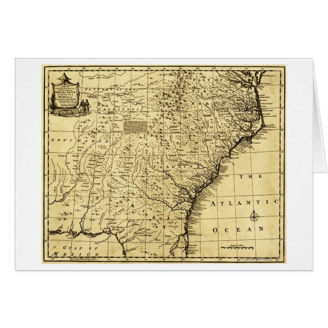 North and South Carolina & Georgia - Panoramic Hälsningskort (Framsidan Horizontal)