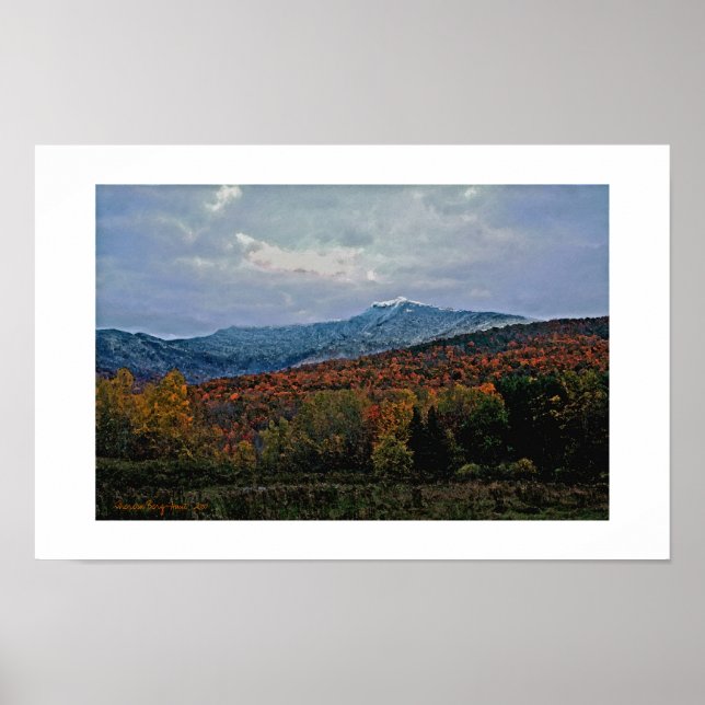 North ansikte, Mt. Mansfield Poster (Framsidan)