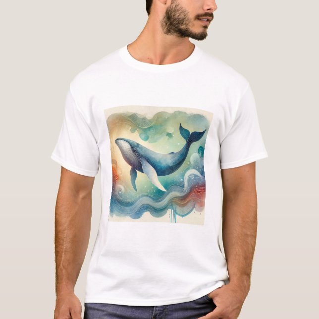 North Atlantic Right Whale 071024AREF144 - Waterco T Shirt (Framsida)