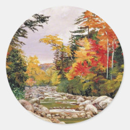North - Autumn Tints, New Hampshire Runt Klistermärke