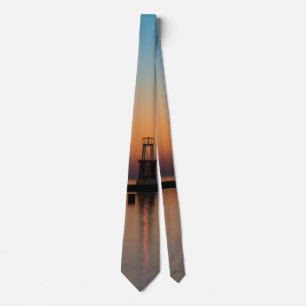 North Ave Lighthouse Sunrise Neck Tie Slips
