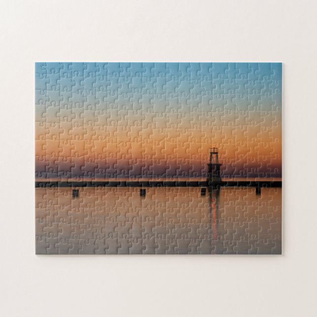 North Ave Lighthouse Sunrise Pussel (Horisontell)