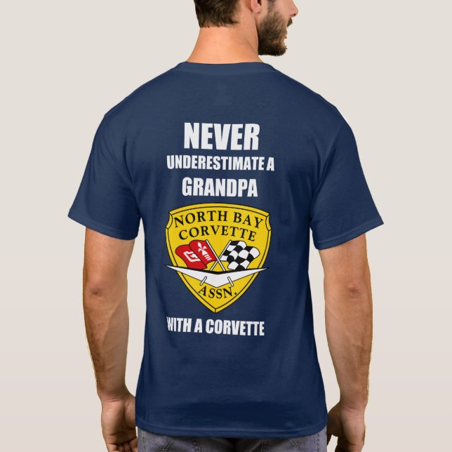 North Bay Corvette Autocross Grandpa T-shirt (Baksida)