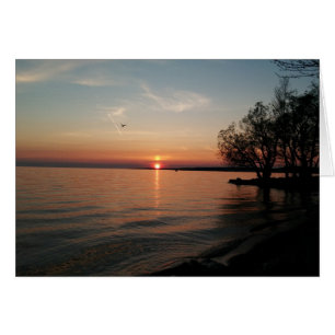 North Bay-solnedgångskort Hälsningskort