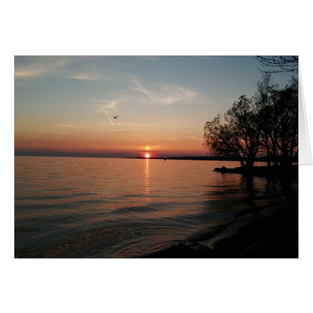 North Bay-solnedgångskort Hälsningskort (Framsidan Horizontal)